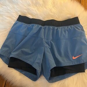 Nike Women's Athletic Shorts in Blue and Black